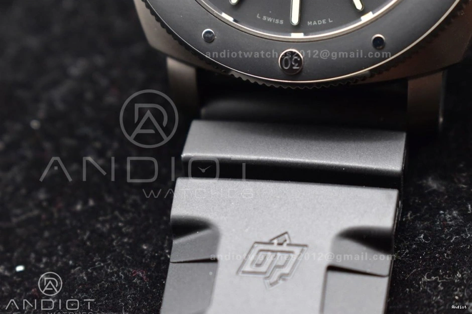 Black on Rubber Clone O 1:1 VSF V2 Edition P.9000 Super PAM389 Strap Best 1128